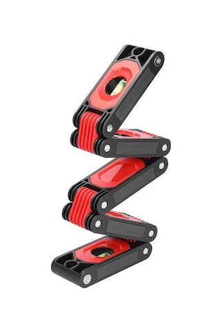 Tongxida 600mm Çok Açıklı Katlanabilir Seviye Cetveli - 4 Seviye Balonu İle Dikey/yatay/45 Ölçüm, Ahşap İnşaat İçin Manyetik A