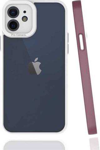 Apple Uyumlu iPhone 12 Kılıf Zore Mima Kapak Mürdüm