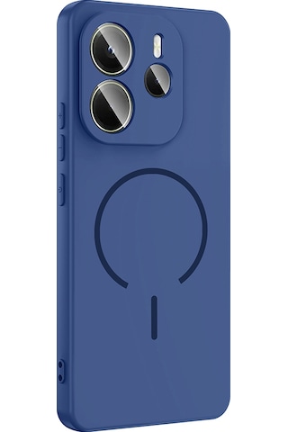 Redmi Note 14 4g Kılıf M-safe Şarj Özellikli Mkst Meta Kapak - Mürdüm Mürdüm