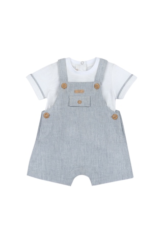 Chicco Erkek Bebek Kısa Kollu Tişört Ve Kısa Tulum Takım 09101717000000 000038 Beyaz