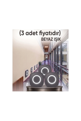 3 Adet Kare Sensörsüz Beyaz Işık Led Spot Merdiven Basamak Ve Koridor Armatürü Diğer