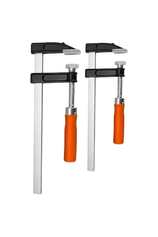 2 Adet F Tipi İşkence 50x300mm Ve 50x250 Mm Ahşap Saplı Mengene