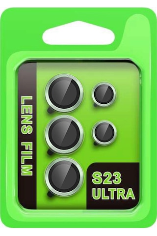 Samsung Galaxy S23 Ultra Raze Metal Kamera Lens - Yeşil