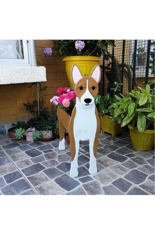 Ulzyvf Ve Şık Saksı Modern Köpek İçin Hayvan Figürlü Desenli Dekorasyonu Dayanıklı Cm Bahçe 34x24 - Uq