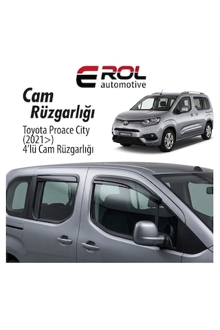 Toyota Proace City 2021 4'lü Mugen Cam Rüzgarlığı Siyah