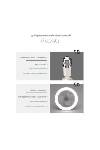 Ebitda 3 Vitesli Uzaktan Kumandalı Tavan Vantilatörü Ve Led Aydınlatma - Sessiz, Kolay Kurulum, Kanatsız, Beyaz