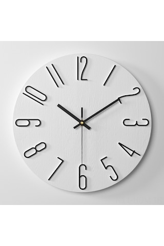 Suofeng Ev Salonu Dekoratif Duvar Saati 30 Cm - Basit Kullanım, Dayanıklı Malzeme, Modern Tasarım, Evde Kullanım İçin Zaman Gösterici Beyaz