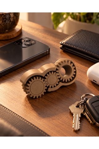 Modern Tesbih Tasarımlı Anti Stres Fidget Elde Çevirmeli Masaüstü Aksesuar Kahverengi
