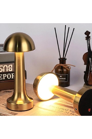 Hangast Hl-009g Dekoratif Metal Gold Mantar Masa Lamba 5v 3renk