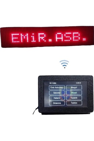 Dokunmatik Ekran Kumandalı Makam Odası Çağrı Sistemi Kasa Ölçüsü: 16x64 Cm