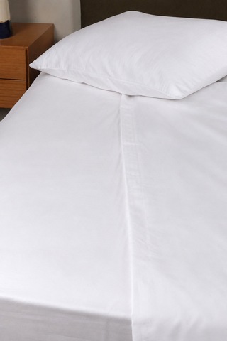 San Marino Serisi %100 Pamuk Saten King Size Otel Çarşafı 280 280cm Beyaz