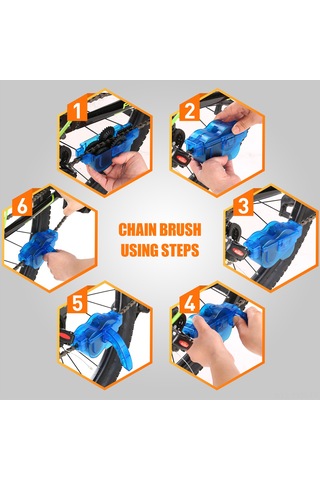 Bisiklet Temizleme Fırçası Aracı Bisiklet Temizleme Araç Seti Bisiklet Zincir Bakım Aracı Zincir Temizleyici Çok Renkli