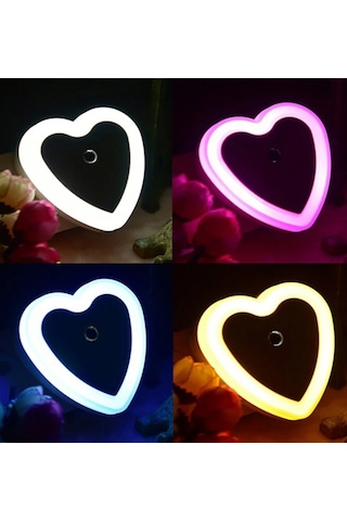 Led Enerji Tasarruflu Karanlık Sensörlü Prize Takılan Gece Lambası Çok Renkli