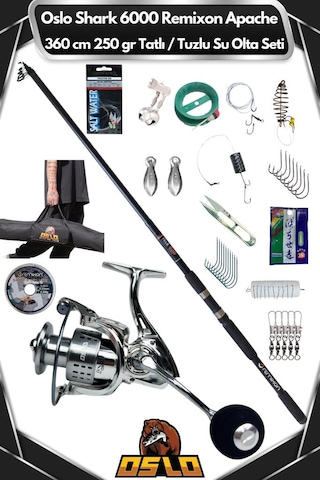 Oslo Shark 6000 Remixon Apache 360cm 250gr Tatlı/tuzlu Su Olta Seti
