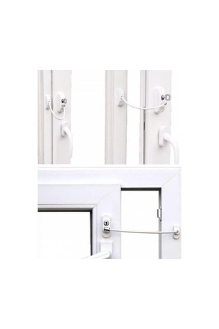 Kilit Pencere Cam Pimapen Bebek Güvenlik Çelik Halatlı Emniyetli Anahtarlı Kapı Çocuk Kilidi