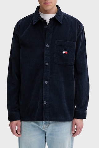 Tommy Jeans Pamuklu Loose Fit Uzun Kollu Kadife Gömlek Erkek Gömlek Dm0dm21698 C1g Lacivert