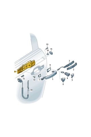 Audi Q3 2019-2024 Sol Ön Dış Kapı Kolu İç Braketi 8v0837885
