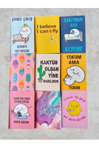 Hayatın Karmaşasına Renk Katan Yazılı Trend 5li Not Defteri 5li Hayatın Karmaşasına Renk Katan Yazılı Trend 5li Not Defteri 5li
