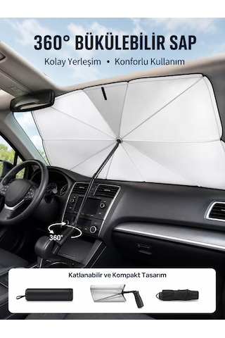 Pratik Ön Cam Güneşliği Geniş Kapsama Alanı Kolay Saklama Yeni Nesil 1