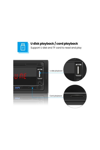 Ximistore9 12v Araç Bluetooth Mp3 Çalar - Tf Kart, Usb, Fm Radyo Ve Uzaktan Kumandalı