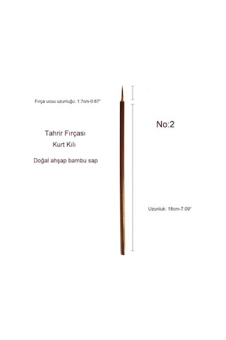Tahrir Fırçası Kurt Kılı No:2, Çini, Seramik, Tezhip, Minyatür, B