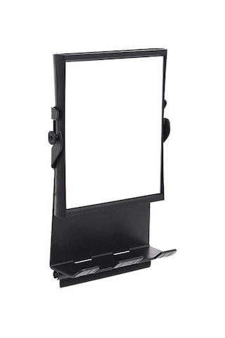 Flybuy Vantuzlu Tıraş Önleyici Makyaj Makyaj Kancalı Gerektirmez Duş Duş Delme Buğu Banyo Aynası Aynası Aynası Kv Siyah