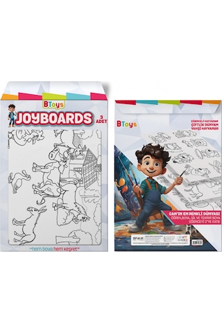 Btoys Joyboards Eğleceli Hayvanlar, Çiftlik Dünyam, Vahşi Hayvanlar