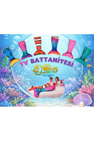 Kuaki Mermaids Deniz Kızı Kostümlü Tv Battaniyesi Star Çok Renkli