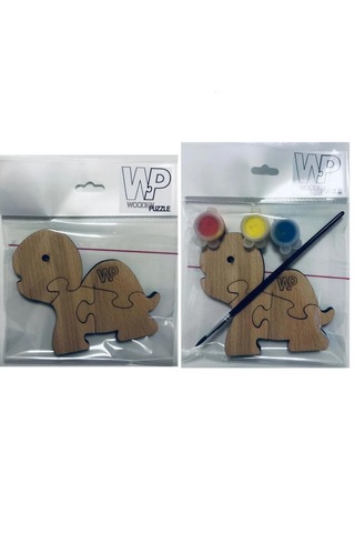Masif Ahşap Puzzle Çocuklar İçin Boyanabilir Deve Boya Setli