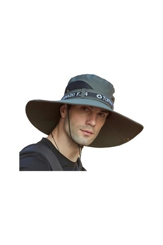 Geniş Kenarlı Balık Avı Şapkası, Rahat Ve Dayanıklı Outdoor Spor Şapkası, Güneşten Koruma Şapka Gri