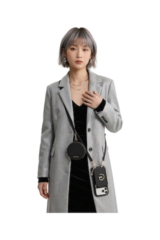 Kombinlenebilir Tasarım Çok Amaçlı Crossbody Telefon Omuz Askısı - By Bera Lina Siyah