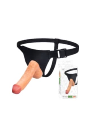 Erofoni Yeni Nesil Ultra Süper Realistik 23 CM Deri Kemerli Belden Bağlamalı Takma Strapon Dildo Penis
