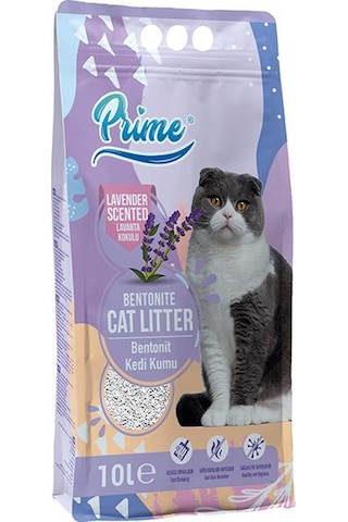 Prime Lavanta Kokulu Topaklaşan İnce Bentonit Kedi Kumu 10 L Prime Lavanta Kokulu Topaklaşan İnce Bentonit Kedi Kumu 10 L