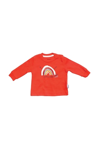 Bebegen Unisex Kırmızı Renkli Elmalı Desenli 2'li Body Set Çok Renkli