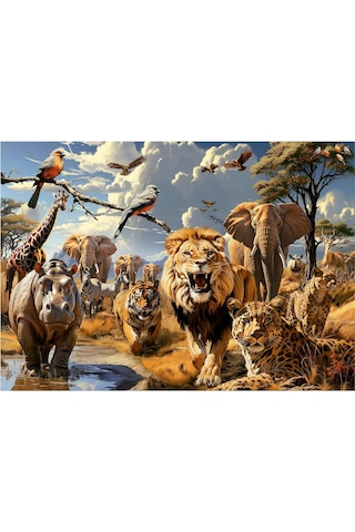 Educa 1000 Vahşi Hayvanlar Puzzle - 1000 Parça - 19920 - Wild Animals