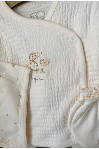Altıntaş Baby Caramell Organic Tiny Baby 5'li Hastane Çıkışı Set Tiny Baby Ekru Tiny Baby Ekru