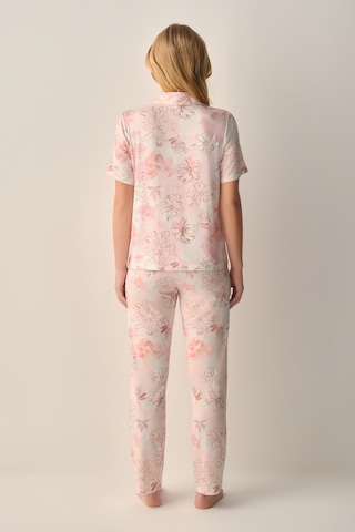 Suwen Lula Gömlek Yaka Pijama Takımı Sh26617660b334 Pembe