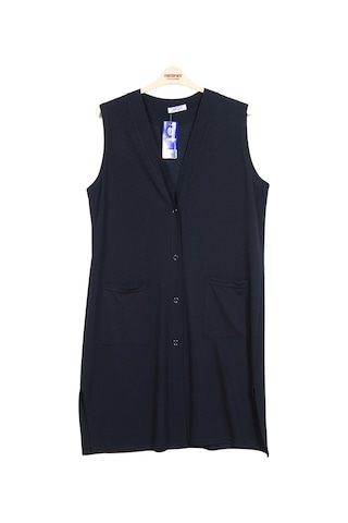 Hesna Kadın Buğra Uzun Lacivert Yelek Lacivert