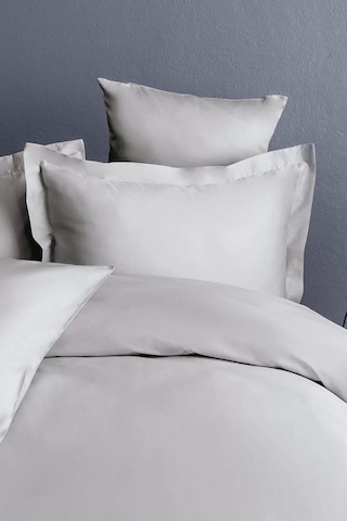 Simply Buz Gri Yatak Örtüsü Set Çift Kişilik Açık Gri