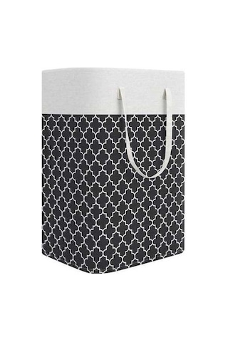 Novahub Siyah Çamaşır Torbası, Ev Organizasyon Bezi, Fener Baskı Kirli Çamaşır Depolama Organizatör, Çamaşır Odası İçin Siyah