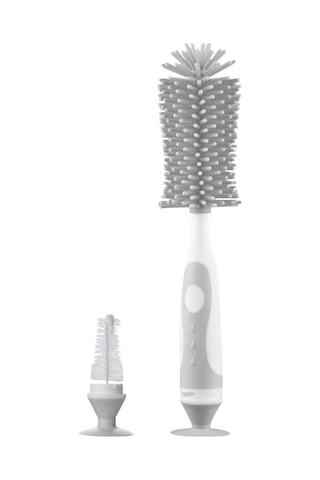 Qingmipy S Şekilli Silikon Şişe Fırçası Ve Emzik Fırçası Seti - 360 Dönebilir, Emniyetli Tabanlı, Pratik Temizlik.