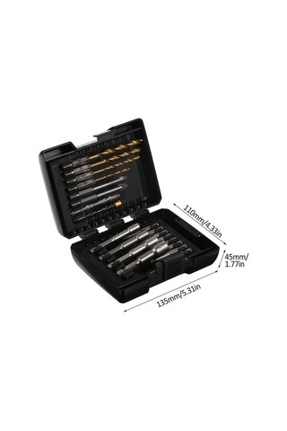 Pazly 20 Adet Ahşap Ve Metal Matkap Ucu Ve Tornavida Seti, Darbeli Sürücü Uçlar, Kullanışlı Ahşap Kutu İle