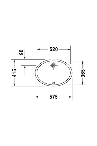 Duravit Katja Lavabo 520 x 365 MM 0481570000