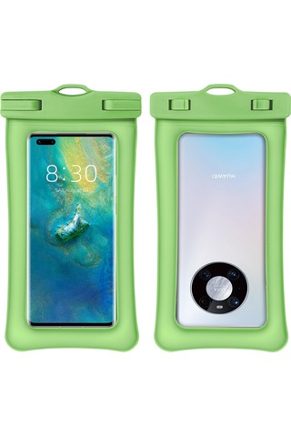 Skycity Yeşil Tpu Su Geçirmez Telefon Çantası, Çift Hava Torbası İle Yüzme Dalış Akşam Yemeği İçin, Dokunmatik Ekran Desteği, %99 Cihaz Uyumlu Yeşil