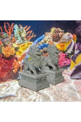 Lijinxu 2 Adet Mini Kirin Heykelleri Minyatür Figürler Küçük 2,2cmx3cmx4,5cm