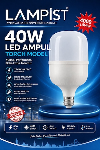 Vip Aydınlatma / Lampist 40w Torch Led Ampul 1