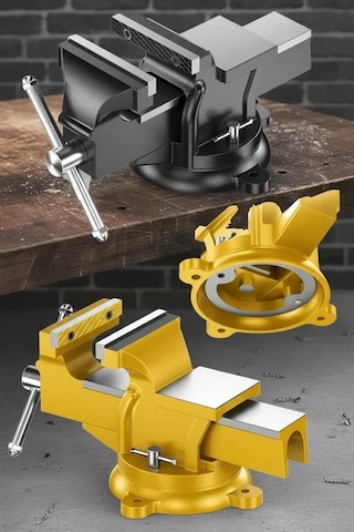 100 Mm Sağlam Metal Gövde Sabit Tezgah Masa Mengenesi Lisinya