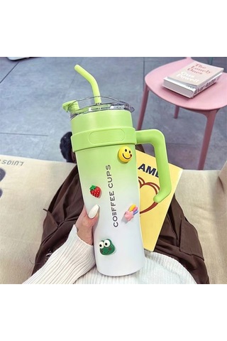 Jifan Dev Termos Bardağı 304 Paslanmazçelik Su Bardağısıyah Siyah