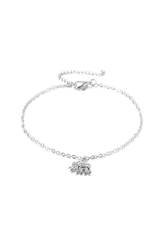 Brezza Lusso Jewelry Gümüş Kaplama Fil Figürlü Bayan Ayak Halhal Gümüş