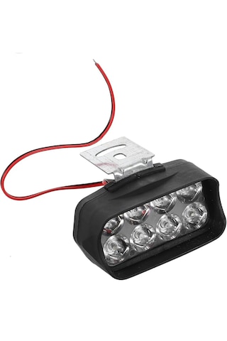 Motosiklet Sis Farı 8 Ledli 12 V Tekli Plastik Gövdeli